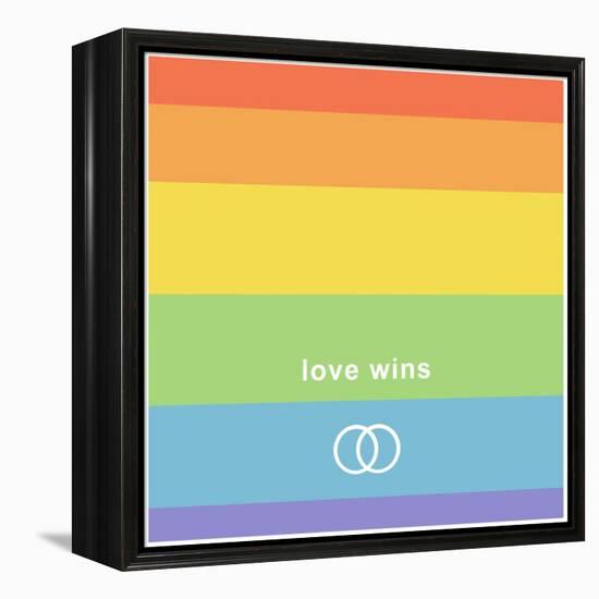 Making History - Love Wins-null-Framed Stretched Canvas