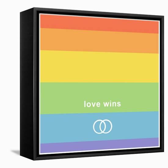 Making History - Love Wins-null-Framed Stretched Canvas