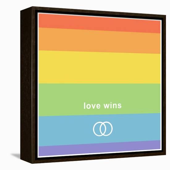 Making History - Love Wins-null-Framed Stretched Canvas