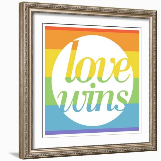 Making History - Love Wins-null-Framed Art Print