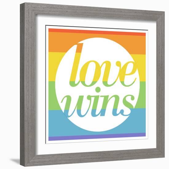 Making History - Love Wins-null-Framed Art Print