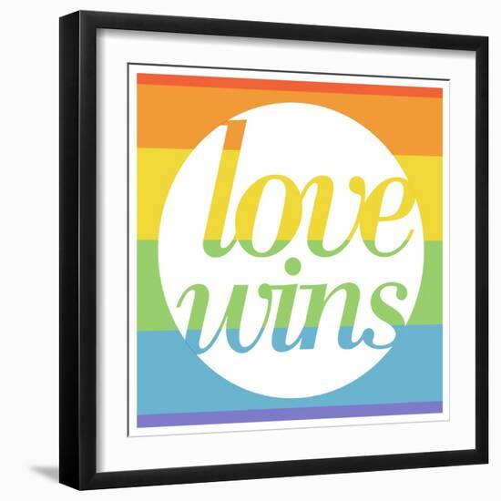 Making History - Love Wins-null-Framed Art Print