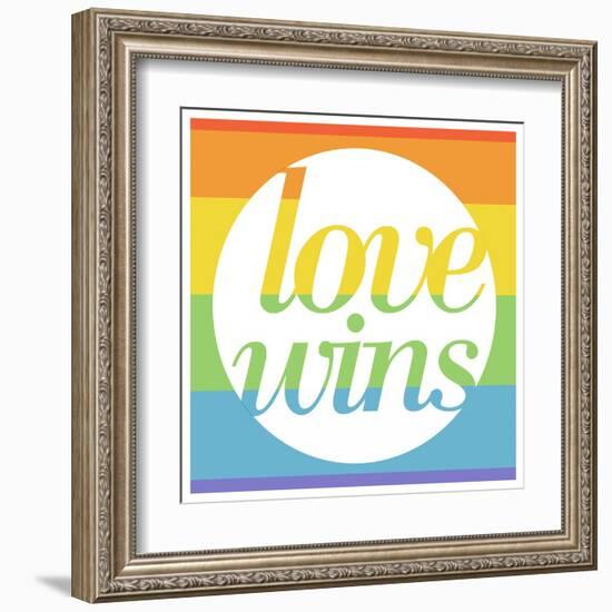 Making History - Love Wins-null-Framed Art Print