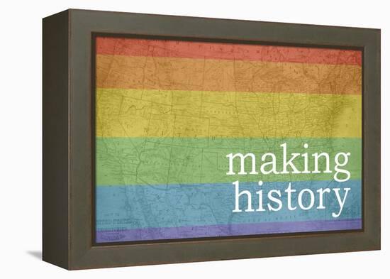 Making History - Love Wins-null-Framed Stretched Canvas