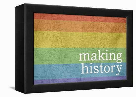 Making History - Love Wins-null-Framed Stretched Canvas