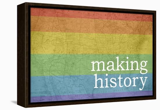 Making History - Love Wins-null-Framed Stretched Canvas