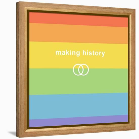 Making History - Love Wins-null-Framed Stretched Canvas