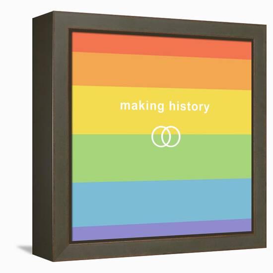 Making History - Love Wins-null-Framed Stretched Canvas