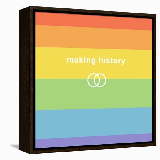 Making History - Love Wins-null-Framed Stretched Canvas