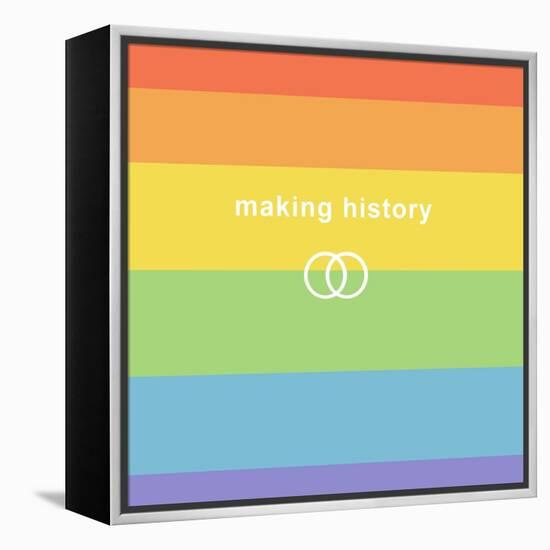 Making History - Love Wins-null-Framed Stretched Canvas