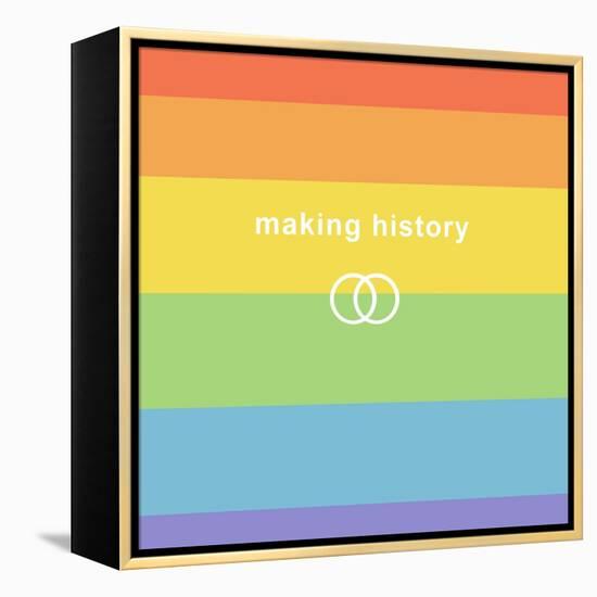 Making History - Love Wins-null-Framed Stretched Canvas