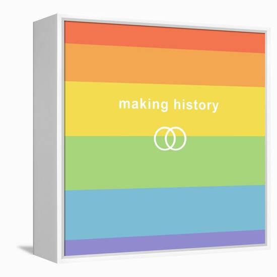 Making History - Love Wins-null-Framed Stretched Canvas