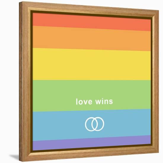 Making History - Love Wins-null-Framed Stretched Canvas