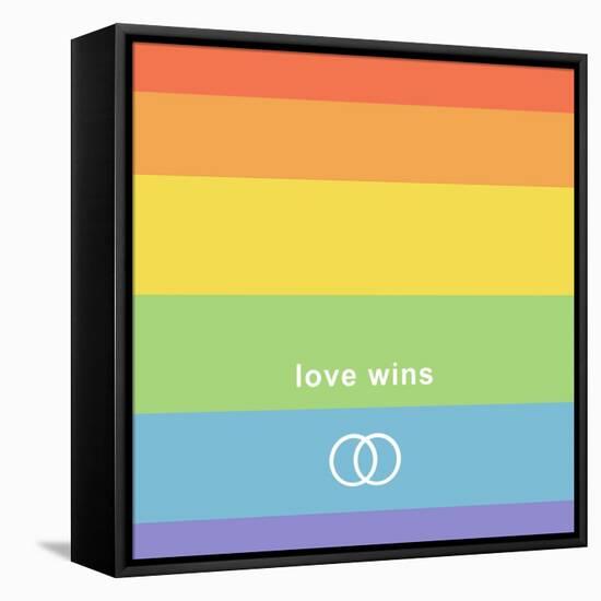 Making History - Love Wins-null-Framed Stretched Canvas