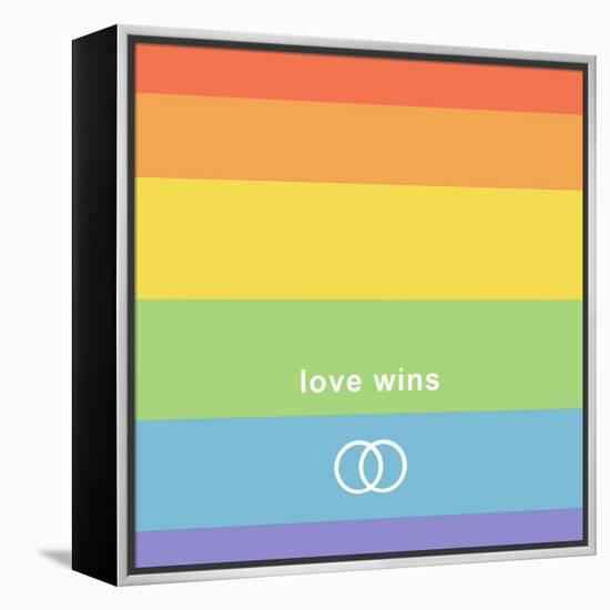 Making History - Love Wins-null-Framed Stretched Canvas