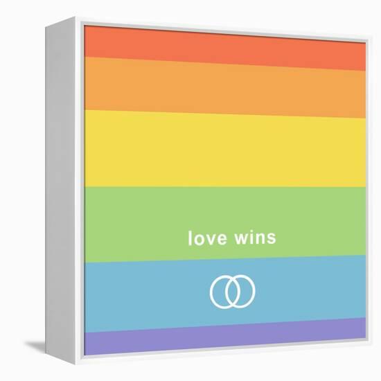 Making History - Love Wins-null-Framed Stretched Canvas