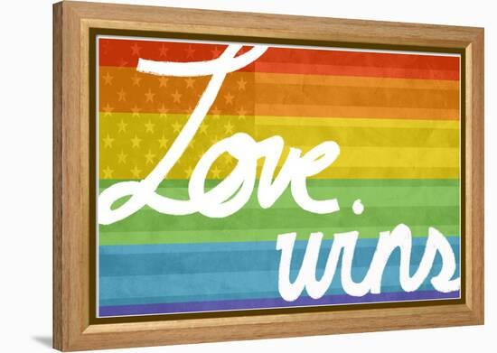 Making History - Love Wins-null-Framed Stretched Canvas