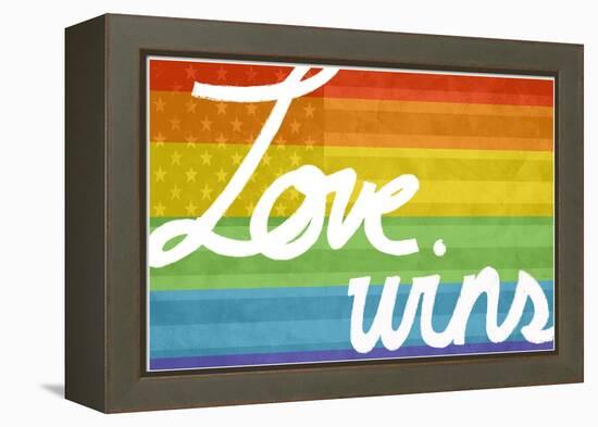 Making History - Love Wins-null-Framed Stretched Canvas