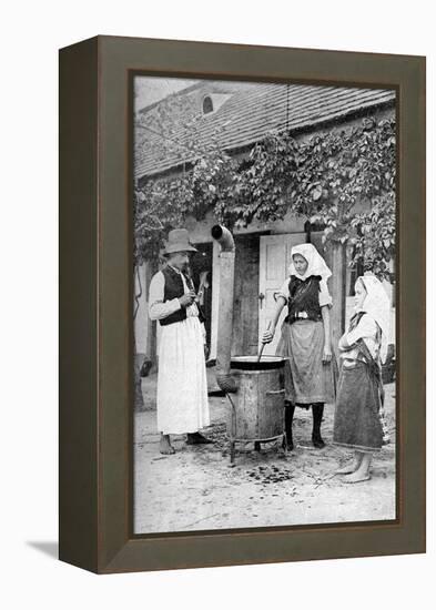 Making Jelly in Czinkota, Hungary, 1922-AW Cutler-Framed Premier Image Canvas