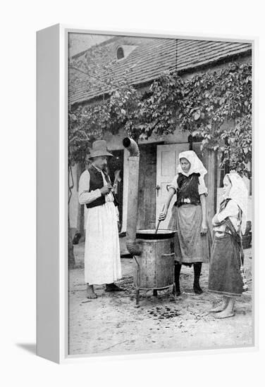 Making Jelly in Czinkota, Hungary, 1922-AW Cutler-Framed Premier Image Canvas