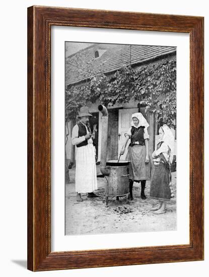 Making Jelly in Czinkota, Hungary, 1922-AW Cutler-Framed Giclee Print