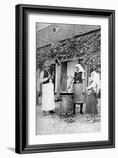 Making Jelly in Czinkota, Hungary, 1922-AW Cutler-Framed Giclee Print