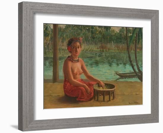 Making Kava, Samoa, 1901-Theodore Wores-Framed Giclee Print