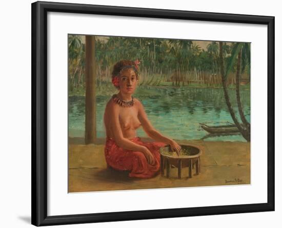 Making Kava, Samoa, 1901-Theodore Wores-Framed Giclee Print
