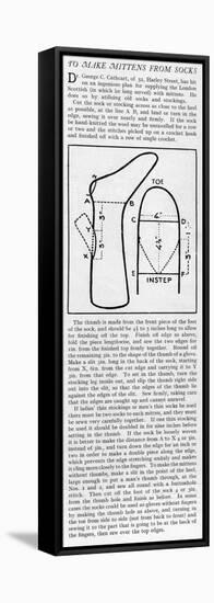 Making Mittens from Socks, WW1-null-Framed Stretched Canvas