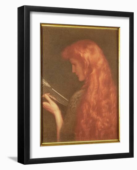 Making Music-Edward Robert Hughes-Framed Giclee Print