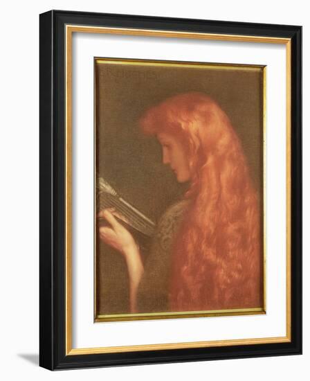 Making Music-Edward Robert Hughes-Framed Giclee Print