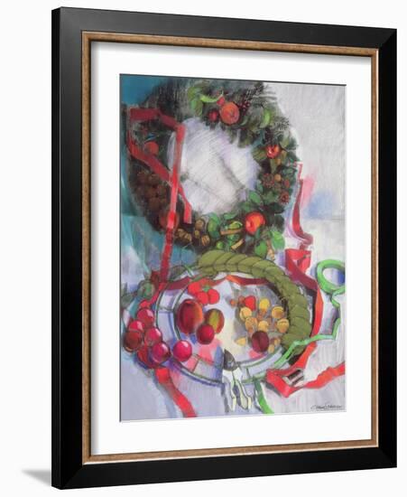 Making of Christmas Garlands-Claire Spencer-Framed Giclee Print