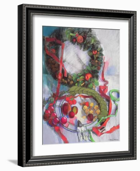 Making of Christmas Garlands-Claire Spencer-Framed Giclee Print