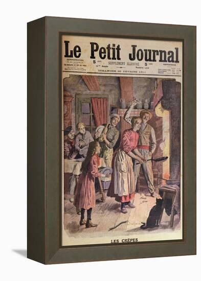 Making Pancakes, Illustration from 'Le Petit Journal', 26th February 1911-English School-Framed Premier Image Canvas