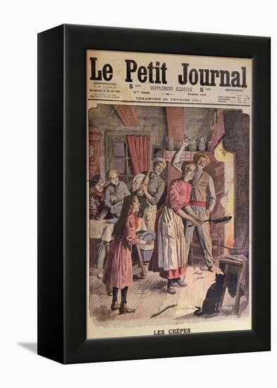 Making Pancakes, Illustration from 'Le Petit Journal', 26th February 1911-English School-Framed Premier Image Canvas