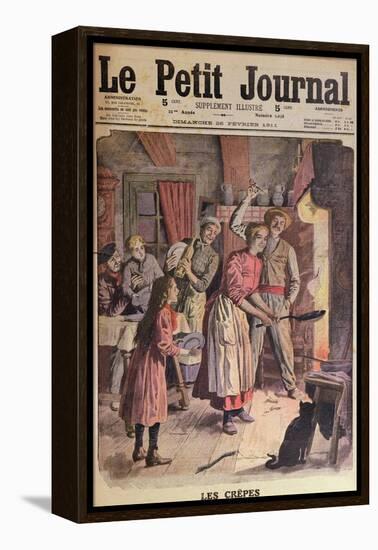 Making Pancakes, Illustration from 'Le Petit Journal', 26th February 1911-English School-Framed Premier Image Canvas