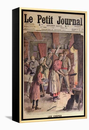 Making Pancakes, Illustration from 'Le Petit Journal', 26th February 1911-English School-Framed Premier Image Canvas