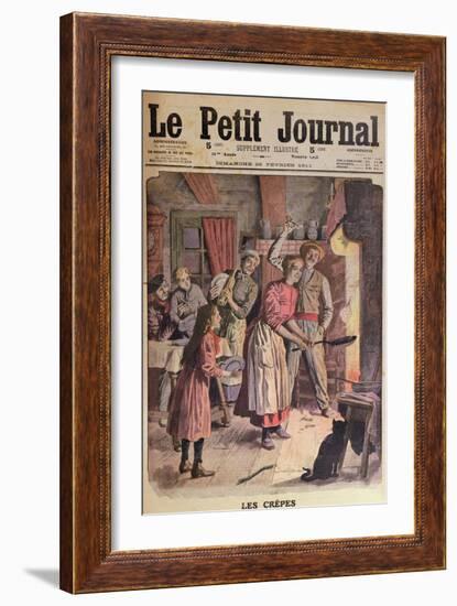 Making Pancakes, Illustration from 'Le Petit Journal', 26th February 1911-English School-Framed Premium Giclee Print