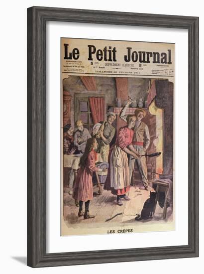 Making Pancakes, Illustration from 'Le Petit Journal', 26th February 1911-English School-Framed Giclee Print