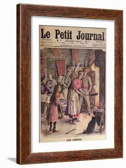 Making Pancakes, Illustration from 'Le Petit Journal', 26th February 1911-English School-Framed Giclee Print