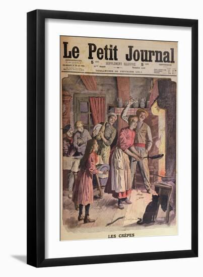 Making Pancakes, Illustration from 'Le Petit Journal', 26th February 1911-English School-Framed Giclee Print