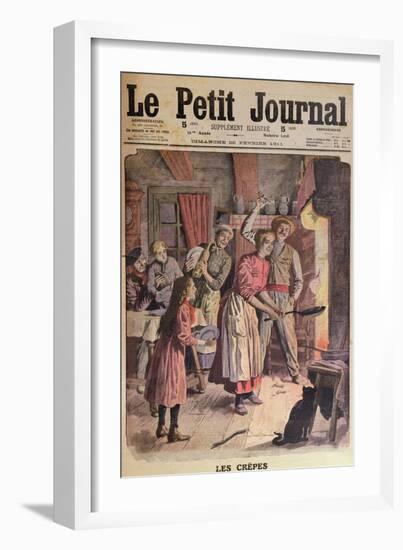 Making Pancakes, Illustration from 'Le Petit Journal', 26th February 1911-English School-Framed Giclee Print