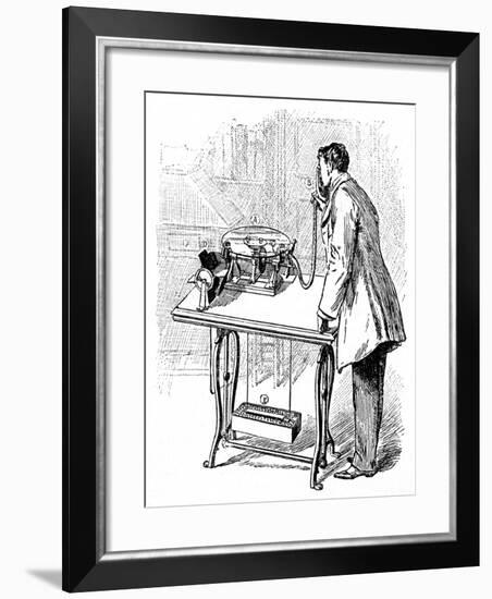 Making Recordings on Emile Berliner's Gramophone, C1887-null-Framed Giclee Print