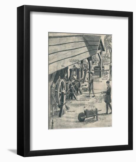 'Making Rope in the Days of the Tudors', c1934-Unknown-Framed Giclee Print