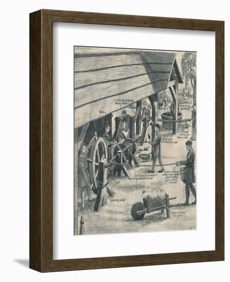 'Making Rope in the Days of the Tudors', c1934-Unknown-Framed Giclee Print