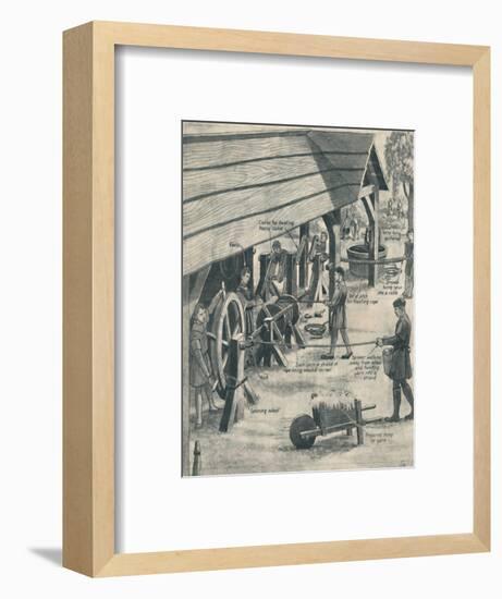 'Making Rope in the Days of the Tudors', c1934-Unknown-Framed Giclee Print