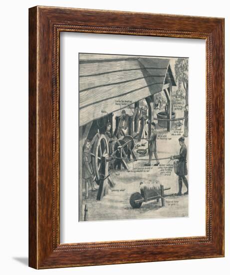 'Making Rope in the Days of the Tudors', c1934-Unknown-Framed Giclee Print