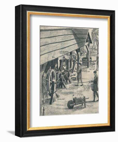 'Making Rope in the Days of the Tudors', c1934-Unknown-Framed Giclee Print