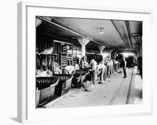 Making the Bodies for Model T Fords, 1915-null-Framed Photographic Print