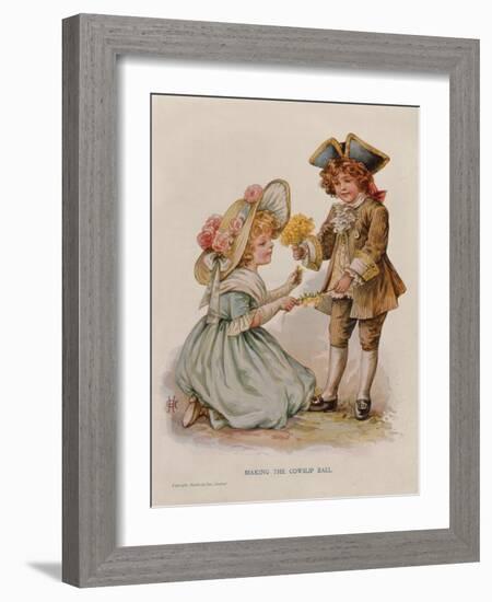 Making the Cowslip Ball, Book Illustration, Early 20Th Century (Colour Lithograph)-Anonymous Anonymous-Framed Giclee Print